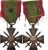 France Medaille Croix de Guerre, Une Citation, Très bon état -