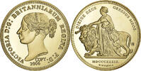 Royaume-Uni Médaille 5 Pounds Una et le Lion, Copper Gilt, COPY -