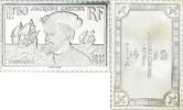 France Medaille Timbre, Jacques Cartier, 1,50 Francs, Argent -