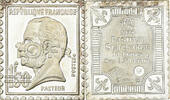 France Medaille Timbre, Pasteur Surchargé, 10 Francs sur 1.50 franc -