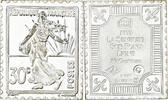 France Medaille Timbre, La Semeuse sur Fond Ligné, 30 Centimes -