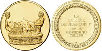 France Medaille La Salière de François Ier, Benvenuto Cellini, Gilt Bronze -