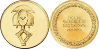 France Medaille Figure Gardienne des Bakota, Gilt Bronze -
