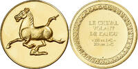 France Medaille Le Cheval Volant de Kansu, Gilt Bronze -