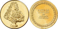 France Medaille Buste de Louis XIV, Antoine Coysevox, Gilt Bronze -