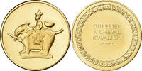France Medaille Guerrier à Cheval, Gilt Bronze -