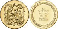 France Medaille Le Sacrifice d'Isaac, Lorenzo Ghiberti, Gilt Bronze -