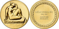France Medaille Méditerranée, Aristide Maillol, Gilt Bronze -