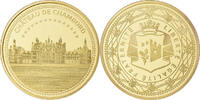 France Medaille Château de Chambord, Cupronickel doré -