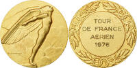 France Medaille Tour de France Aérien, Gilt Bronze, Contaux -