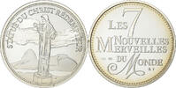 France Medaille Merveilles du monde, Statue du Christ Rédempteur, Argent -