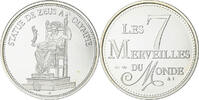 France Medaille 7 Merveilles du Monde, Statue de Zeus Olympie, Argent -