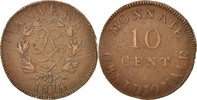 Régions françaises 10 Centimes Monnaie, FRENCH STATES, ANTWERP, Bronze, KM:7.2 -