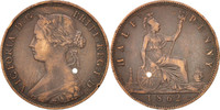 Grande-Bretagne 1/2 Penny Monnaie, Victoria, Bronze, KM:748.2 -