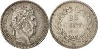 France 25 Centimes Monnaie, Louis-Philippe, Paris, Argent -