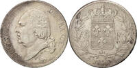 France 5 Francs Monnaie, Louis XVIII, Limoges, Argent, KM:711.6 -