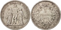 France 5 Francs Monnaie, Hercule, Bordeaux, Argent, KM:820.2 -