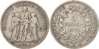 France 5 Francs Monnaie, Hercule, Bordeaux, Argent, KM:820.2 -