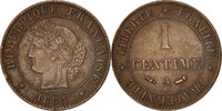 France Centime Monnaie, Cérès, Paris, Bronze, KM:826.1 -