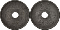 Danemark 25 Öre Monnaie, Christian X, Copenhagen, Zinc, KM:823.2a -