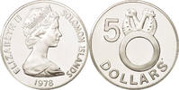 Îles Salomon 5 Dollars Monnaie, Argent, KM:7 -