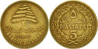 Liban 5 Piastres Monnaie, Lebanon, Nickel-brass, KM:25.1 -