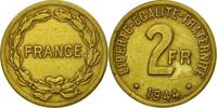 France 2 Francs Monnaie, France Libre, Philadelphie, Laiton -