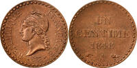 France Centime Monnaie, Dupré, Paris, Bronze, Gadoury:84, KM:754 -