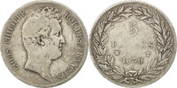 France 5 Francs Monnaie, Louis-Philippe, Lille, Argent, KM:737.4 -