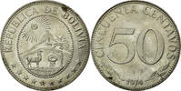 Bolivie 50 Centavos Monnaie, Nickel Clad Steel, KM:190 -