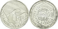 France 10 Euro Monnaie, Champagne-Ardenne, Argent, KM:1651 -