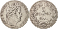 France 5 Francs Monnaie, Louis-Philippe, Paris, Argent, KM:749.1 -