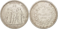 France 5 Francs Monnaie, Hercule, Bordeaux, Argent, KM:756.4 -