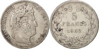 France 5 Francs 1839 D Monnaie, Louis-Philippe, Lyon, Argent, KM:749.4 TB+