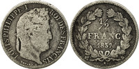 France 1/2 Franc Monnaie, Louis-Philippe, Rouen, Argent, KM:741.2 -