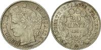 France 20 Centimes Monnaie, Cérès,Paris,Argent,KM 758.1,Gadoury:303 -