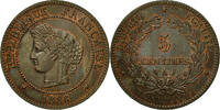 France 5 Centimes Monnaie, Cérès,Paris,Bronze,Gadoury:157a,KM 821.1 -