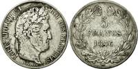 France 5 Francs Monnaie, Louis-Philippe, Strasbourg,Argent,KM 749.3 -