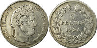 France 5 Francs Monnaie, Louis-Philippe, Rouen, Argent -