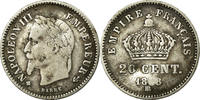 France 20 Centimes Monnaie, Napoleon III, Strasbourg, KM 808.2 -