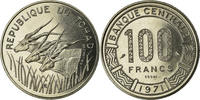 Tchad 100 Francs Monnaie, Chad, Paris, ESSAI, Nickel, KM:E3 -
