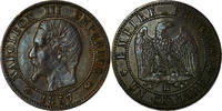 France Centime Monnaie, Napoleon III, Rouen, Bronze, Gad 86 -