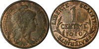 France Centime Monnaie, Dupuis, Paris, Bronze, Gadoury:90, KM:840 -