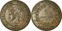 France 5 Centimes Monnaie, Cérès, Paris, Bronze, Gadoury:157a -