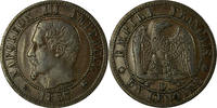 France Centime Monnaie, Napoleon III, Lyon, Bronze, Gadoury 86 -
