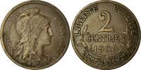France 2 Centimes Monnaie, Dupuis, Paris, Bronze, Gadoury:107 -