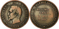 France 10 Centimes Monnaie, Lille, Bronze, Gadoury:251, KM:M25 -