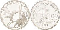 France 100 Francs Monnaie, Argent, KM:983 -