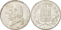 France 5 Francs Monnaie, Louis XVIII, Louis XVIII, Lille, Argent -