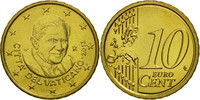 Cité du Vatican 10 Euro Cent Laiton, KM:385 -